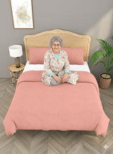 Cotton Quilted Reversible King Size Bedcover with 2 Pillow Covers