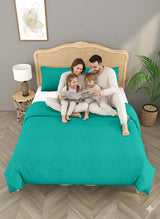 Cotton Quilted Reversible King Size Bedcover with 2 Pillow Covers