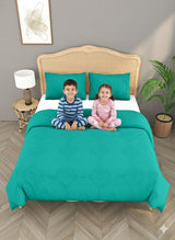 Cotton Quilted Reversible King Size Bedcover with 2 Pillow Covers