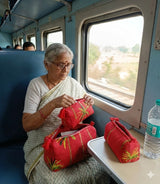 Set of 3 cosmetic bag/pouches with waterproof lining