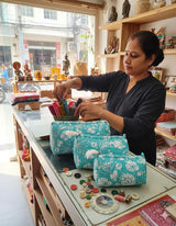 Set of 3 cosmetic bag/pouches with waterproof lining