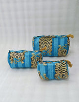 Set of 3 cosmetic bag/pouches with waterproof lining