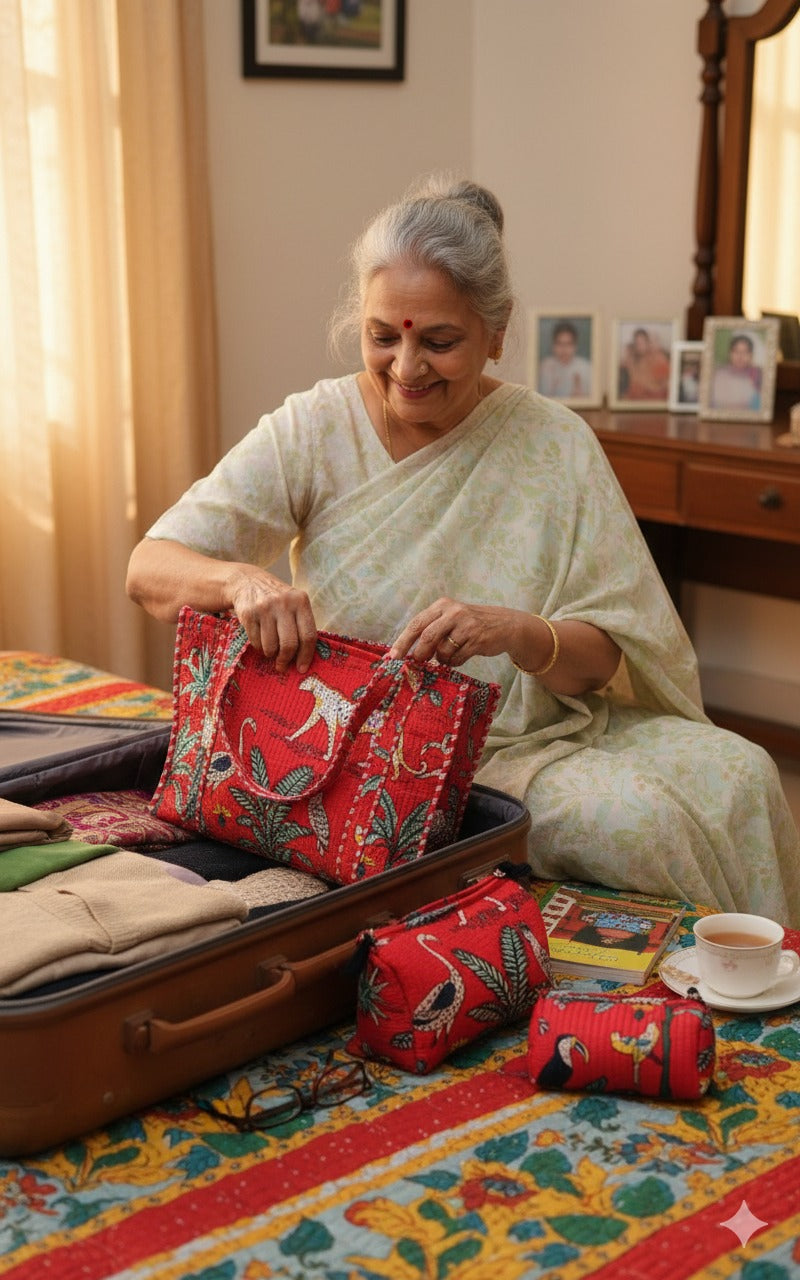 Tote Bag with set of 3 Pouches