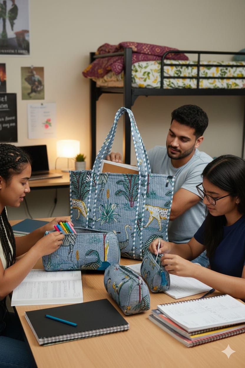 Tote Bag with set of 3 Pouches