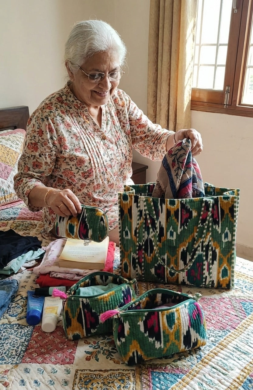 Tote Bag with set of 3 Pouches