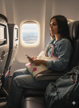 Handblock Printed Cotton Tote Bag with Unique Moon-Shaped Handle- 14x14x6 inches