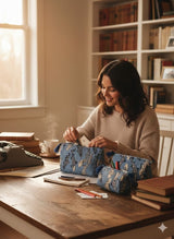 Set of 3 cosmetic bag/pouches with waterproof lining