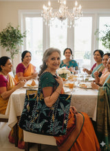 Velvet Tote Bag without Zip with Long Handle 17x18x 6 Inches