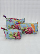 Set of 3 cosmetic bag/pouches with waterproof lining