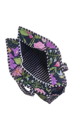 Handblock Printed Quilted Tote Bag with concealed zip ( 17x18x 6 inches)