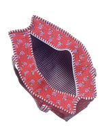 Handblock Printed Quilted Tote Bag with concealed zip ( 17x18x 6 inches)