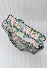 Handblock Printed Quilted Tote Bag with concealed zip ( 17x18x 6 inches)