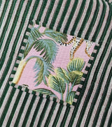 Handblock Printed Quilted Tote Bag with concealed zip ( 17x18x 6 inches)