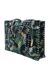 Handblock Printed Quilted Tote Bag without zip/button 17x18x 6 inches