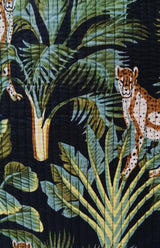 Handblock Printed Quilted Tote Bag without zip/button 17x18x 6 inches