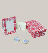 Gift Box with Work Desk Essential : 1 Diary, 1 Notepad, 1 Photoframe, 2 handblock candles