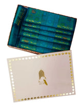 Diwali Gift Box with Banarasi Zari Table Runner, Set Of 6 Mats, 6 coaster