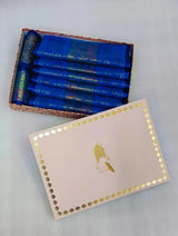 Diwali Gift Box with Banarasi Zari Table Runner, Set Of 6 Mats, 6 coaster