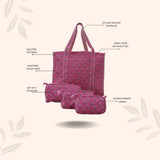 Tote Bag with set of 3 Pouches