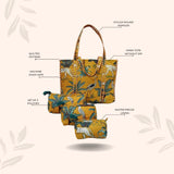 Tote Bag with set of 3 Pouches