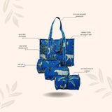 Tote Bag with set of 3 Pouches