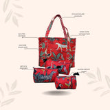 Tote Bag with set of 3 Pouches