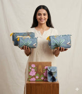 Set of 5 Utility Pouches (3 Makeup Pouches, 1 Sunglass Pouch, 1 Sanitary Napkin Pouch