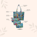 Tote Bag with set of 3 Pouches