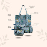 Tote Bag with set of 3 Pouches