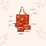 Tote Bag with set of 3 Pouches
