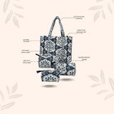 Tote Bag with set of 3 Pouches