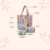 Tote Bag with set of 3 Pouches