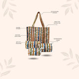 Tote Bag with set of 3 Pouches