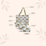 Tote Bag with set of 3 Pouches