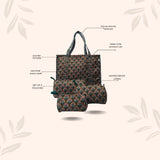 Tote Bag with set of 3 Pouches