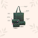 Tote Bag with set of 3 Pouches