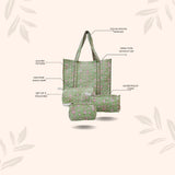Tote Bag with set of 3 Pouches