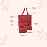 Tote Bag with set of 3 Pouches