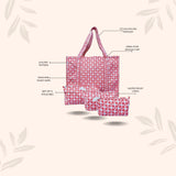 Tote Bag with set of 3 Pouches