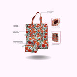 Cotton Tote Bag with Zip & Pouch Combo