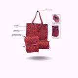Cotton Tote Bag with Zip & Pouch Combo