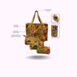 Cotton Tote Bag with Zip & Pouch Combo
