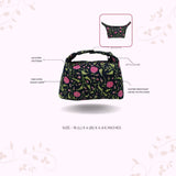 Quilted Block Printed Hobo Pouch with Zip closure and Snap Button