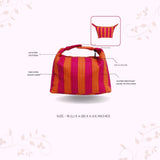 Quilted Block Printed Hobo Pouch with Zip closure and Snap Button