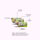 Set of 3 cosmetic bag/pouches with waterproof lining