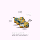 Set of 3 cosmetic bag/pouches with waterproof lining