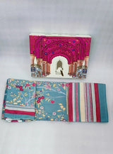 Cotton Bedsheet and 2 Pillow Covers with Gift Box