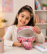 Handblock Printed Cotton Kids’ One Strap Backpack with Adjustable Straps
