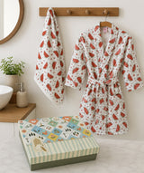Kids Bathrobe and Bath-towel Gift Set with Box | 4-13 years