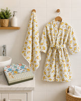 Kids Bathrobe and Bath-towel Gift Set with Box | 4-13 years